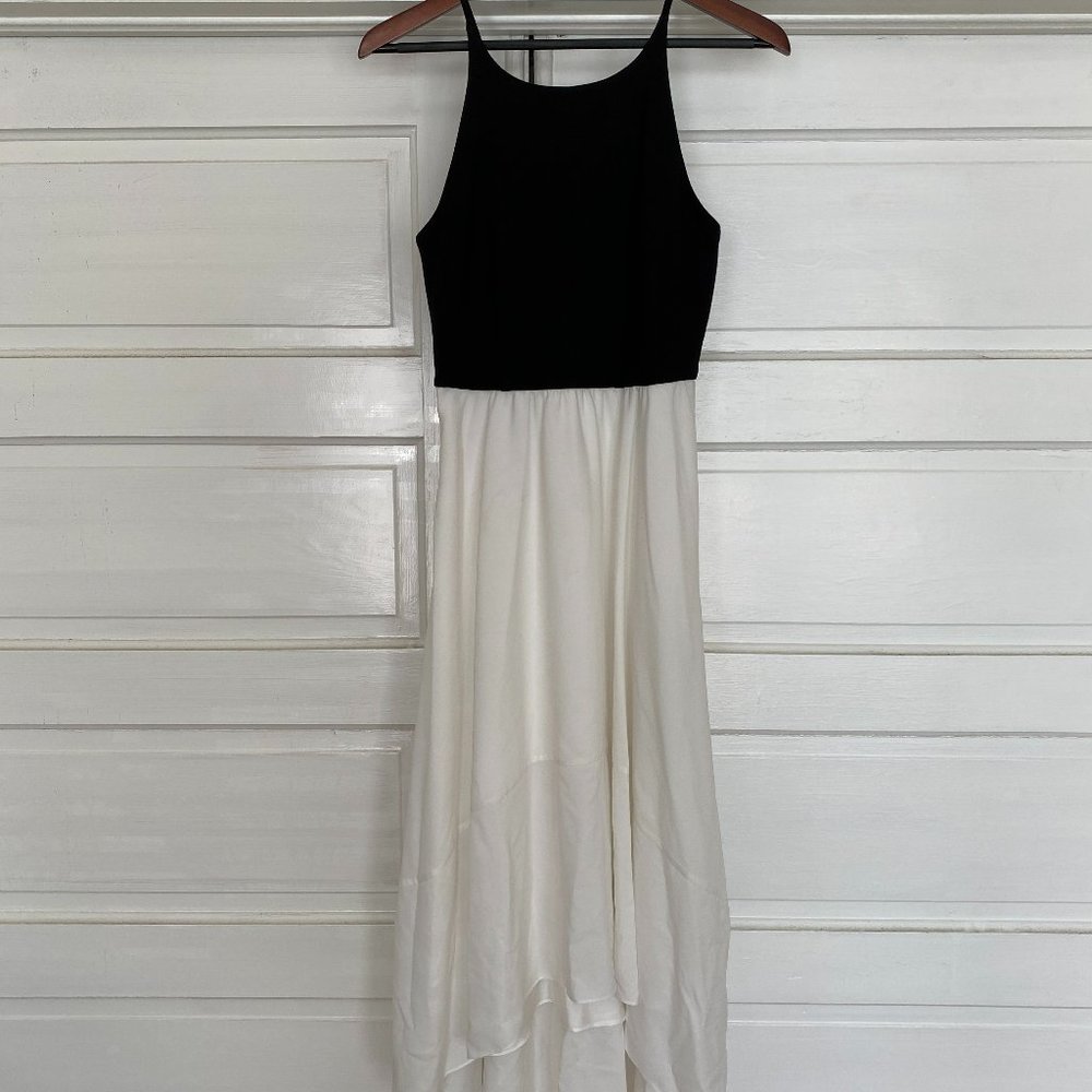 High-Low Black and White Sample Dress, Size Small